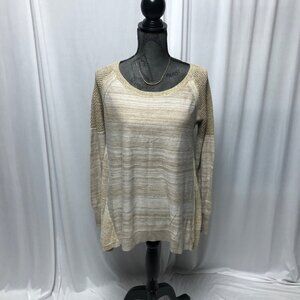 Knox Rose Sweater Womens Sz 1X Gold Metallic Long Sleeve Festive Party Pullover